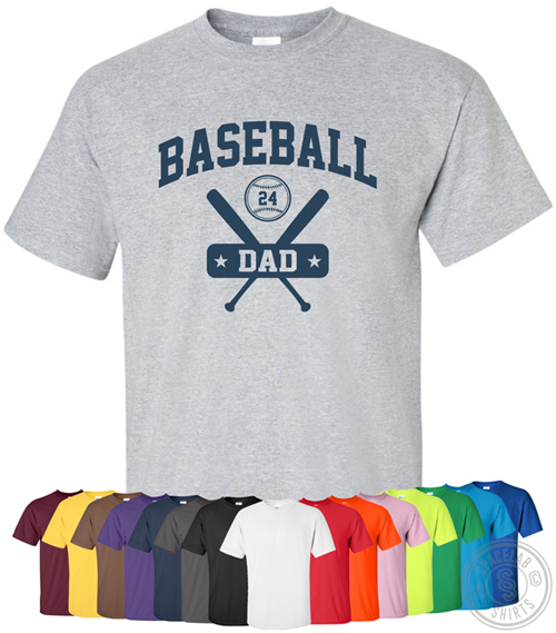 Baseball Dad Shirts
 Personalized "Baseball Dad" T Shirt Size S 4XL parent sports father