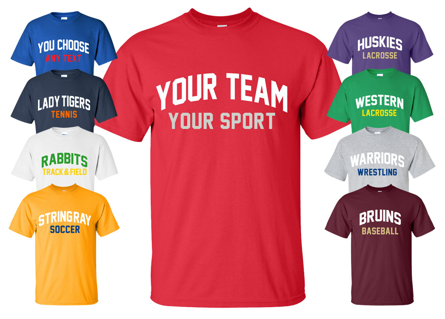 Custom Sports Jersey TShirt with YOUR TEAM NAME any text league