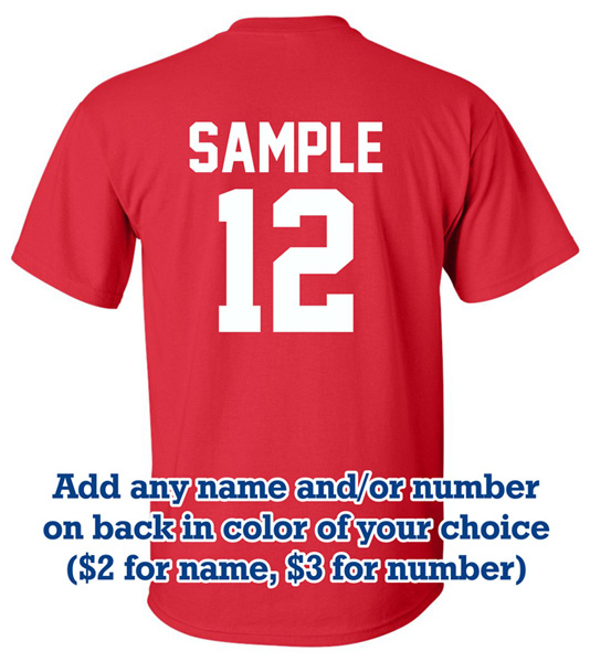 Custom Sports Jersey TShirt with YOUR TEAM NAME any text league